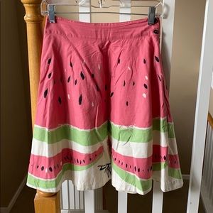 Watermelon print skirt